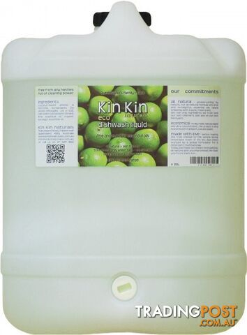 Kin Kin Naturals Eco Dishwash Liquid Lime & Eucalypt 20L - Kin Kin Naturals - 93705105014913