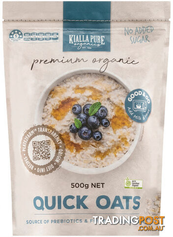 Kialla Organic Quick Oats 500g - Kialla Pure Organics - 9313958006088