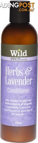 Wild Herbs & Lavender Hair Conditioner 250ml - Wild by PPC Herbs - 9327842000243