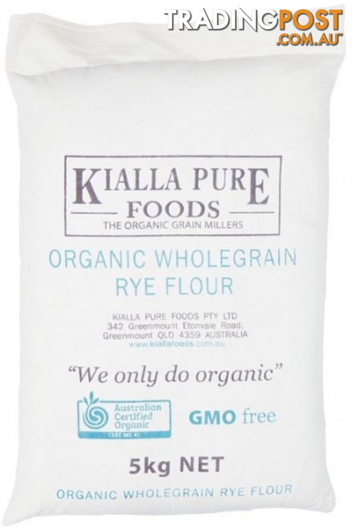 Kialla Organic Wholegrain Rye Flour 5Kg - Kialla Pure Organics - 9313958001243