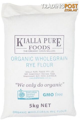 Kialla Organic Wholegrain Rye Flour 5Kg - Kialla Pure Organics - 9313958001243