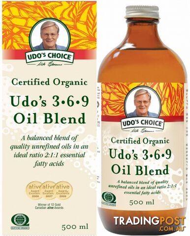 Udo's Choice Organic 3-6-9 Oil Blend 500ml - Udo's Choice - 061998079829