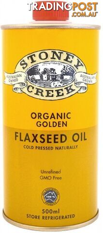Stoney Creek Organic Golden Flaxseed Oil 500ml - Stoney Creek - 9322428002765