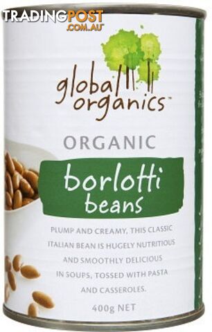 Global Organics Borlotti Beans 400g - Global Organics - 9326721009261