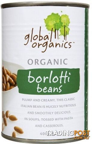 Global Organics Borlotti Beans 400g - Global Organics - 9326721009261