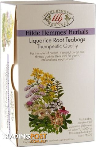 Hilde Hemmes Liquorice Root - 30 Teabags - Hilde Hemmes Herbals - 9315915004083