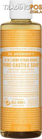 Dr Bronner's Pure Castile Liquid Soap Citrus 237ml - Dr Bronner's - 018787777084