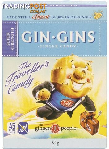 The Ginger People Gin Gins Ginger Candy Super Strength 12x84g - The Ginger People - 734027981065