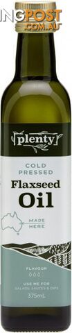 Plenty Cold Pressed Flaxseed Oil 375ml - Plenty - 9311964003367