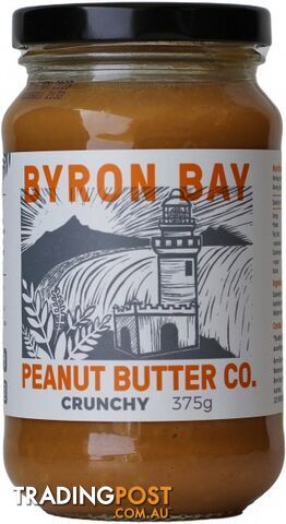 Byron Bay Peanut Butter Crunchy Salted  375g - Byron Bay Peanut Butter Co - 9350936000089