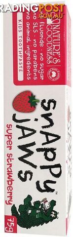 Snappy Jaws Toothpaste 75g Strawberry - Snappy Jaws - 9311968111396