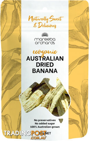 Mareeba Orchards Ecoganic Australian Dried Banana 85g - Mareeba Orchards - 9369998082827