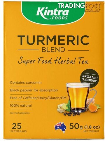 Kintra Foods Turmeric Blend Super Food Herbal Tea 25Teabags - Kintra Foods - 9341709000634