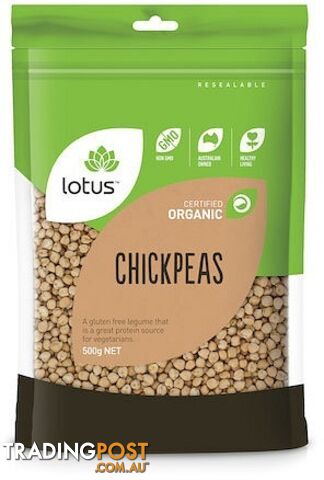 Lotus Organic Chick Peas 500gm - Lotus - 9317127062936