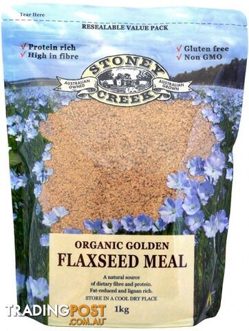 Stoney Creek Organic Golden Flaxseed meal 1Kg - Stoney Creek - 9322428002932