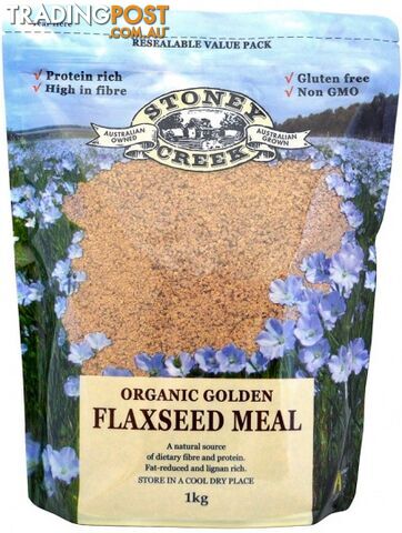 Stoney Creek Organic Golden Flaxseed meal 1Kg - Stoney Creek - 9322428002932