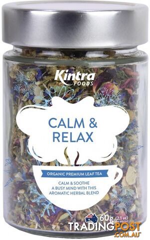 Kintra Foods Calm & Relax Leaf Tea 60g Jar - Kintra Foods - 9341709000818