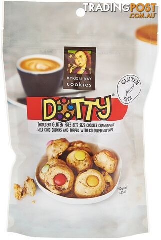 Byron Bay Gluten Free Dotty Cookies in Pouch 100g - Byron Bay Cookies -...