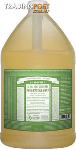 Dr Bronner's Pure Castile Liquid Soap Green Tea 3.78L - Dr Bronner's - 018787506998