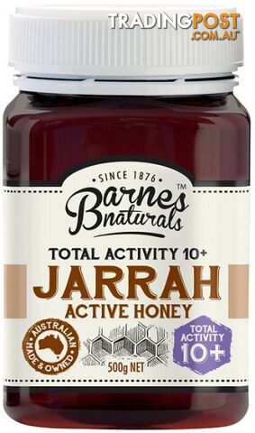 Barnes Naturals Active Jarrah Honey 10+ 500g - Barnes Naturals - 9300677008325