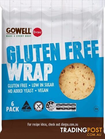 Diego's GoWell Gluten Free Wraps (6Pack) 360g - Diego's - 9320895000864