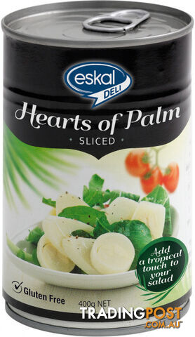 Eskal Deli Hearts of Palm Sliced 400g Can - Eskal Foods - 9310489101046