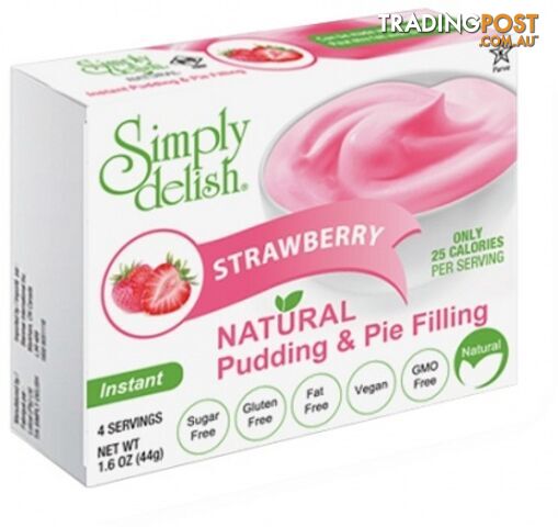 Simply Delish Strawberry Natural Pudding & Pie Filling  44g - Simply Delish - 751217950069