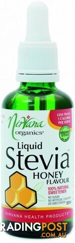 Nirvana Organics Honey Flavour Stevia Liquid 50ml - Nirvana Organics - 9338196000735