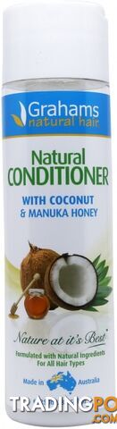 Grahams Natural Conditioner with Coconut & Manuka Honey 250ml - Grahams - 839573002100