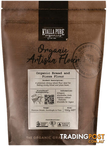 Kialla Organic Bread and Pizza Flour 700g - Kialla Pure Organics - 9313958008921