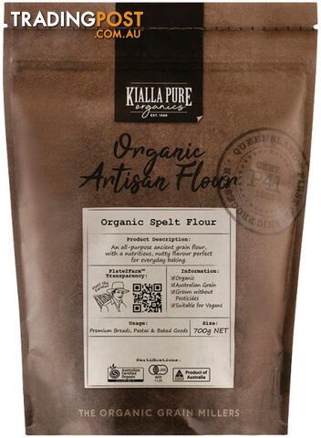 Kialla Organic Spelt Flour 700g - Kialla Pure Organics - 9313958002240