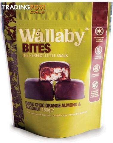 Wallaby Bites Dark Chocolate Orange Almond & Coconut 150g - Wallaby - 9314943000241