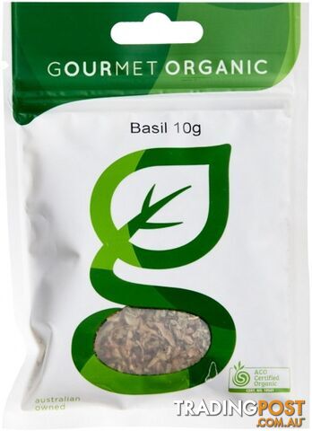 Gourmet Organic Basil 10g  Sachet x 1 - Gourmet Organic Herbs - 9332974000009