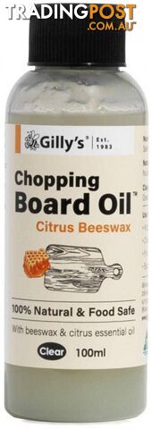 Gillys Chopping Board Oil Citrus Beeswax 100ml - Gillys - 9324554000684