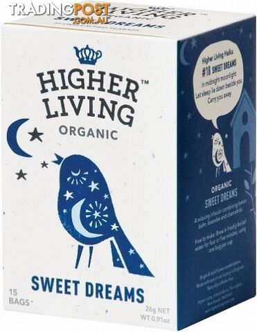 Higher Living Organic Sweet Dreams Tea Caffeine Free 15Teabags - Higher Living - 5060319120078