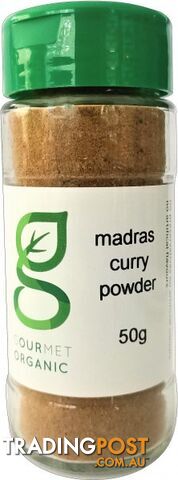 Gourmet Organic Madras Curry Powder Shaker 50g - Gourmet Organic Herbs -...