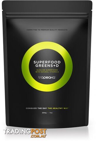 Tropeaka SUPERFOOD GREENS + D Powder  200g Pouch - Tropeaka - 9350728000365