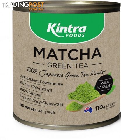 Kintra Foods Matcha 100% Japanese Green Tea Powder 110g - Kintra Foods - 9341709000580