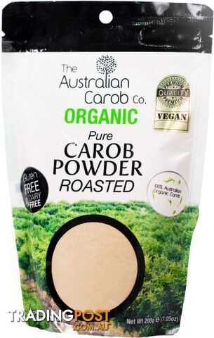 The Australian Carob Organic Carob Powder Roasted 200g - The Australian Carob Co - 0609722934985