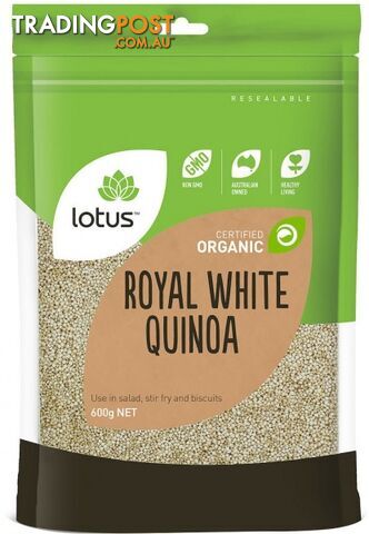Lotus Organic White Quinoa Grain 600g - Lotus - 9317127640417