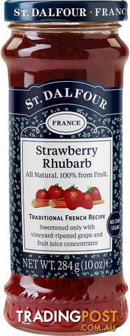 St Dalfour Strawberry & Rhubarb Fruit Spread 284g - St Dalfour - 5014271003238