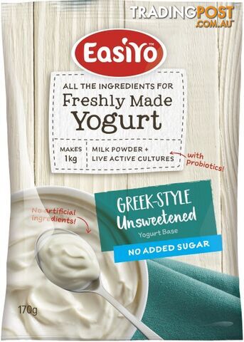 Easiyo Greek Style Unsweetened No Added Sugar Yogurt 170g - EasiYo Yogurt - 9416892252006