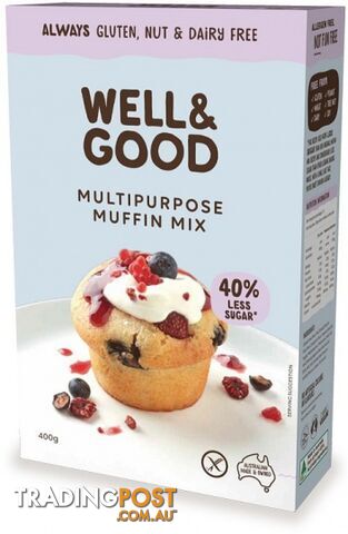 Well & Good Multipurpose Muffin Mix 400g - Well & Good - 9337096100361