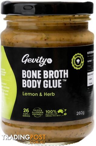 Gevity Rx Bone Broth Body Glue Lemon & Herb  390g - Gevity Rx - 797776188048