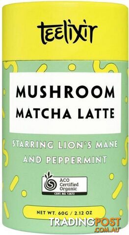 Teelixir Mushroom Matcha Latte 100g - Teelixir - 806802701202