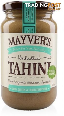 Mayvers Organic Unhulled Tahini  385gm - Mayvers - 9310885115364
