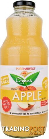 Pure Harvest Organic Apple Juice 1ltr x 6 (1 box) - Pure Harvest - 9312231090189