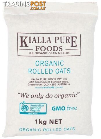 Kialla Organic Rolled Oats 1Kg - Kialla Pure Organics - 9313958004695