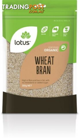 Lotus Organic Wheat Bran 300gm - Lotus - 9317127638308