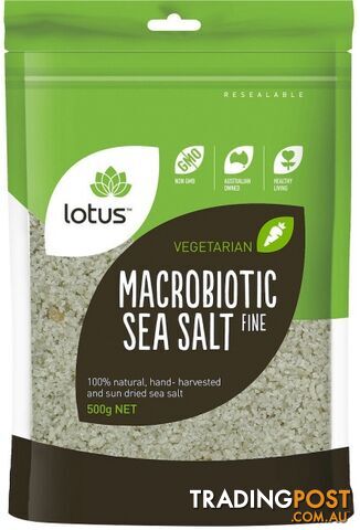 Lotus Macrobiotic Sea Salt - Fine  500gm - Lotus - 9317127638872
